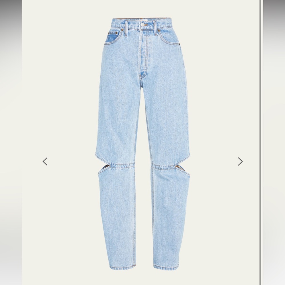 Still Here Cowgirl Straight Cut-Out Knee Jeans